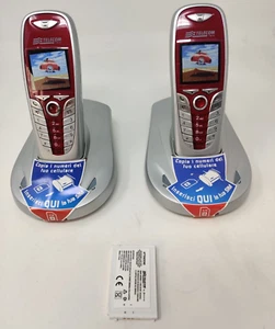 Telefono Cordless Telecom Aladino Slim 4 Vivavoce Rubrica Rosso Duo - Foto 1 di 1