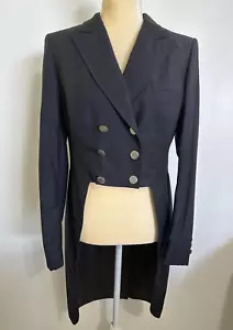 GRAND PRIX Ladies Navy Blue Shadbelly 14T US 6 Suede Collar Leather Tail Weight - Picture 1 of 9