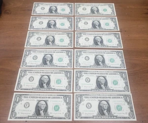 UNCIRCULATED 1963 U.S. NOTES  ALL SERIAL NUMBERS END IN 91A FROM ALL 12 FED RESV - Picture 1 of 5