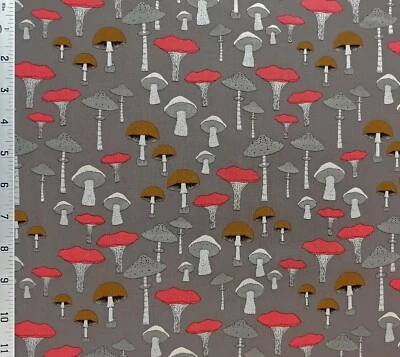 Trufa Champiñones Setas Michael Miller Tela Algodón Bosque Regalos Foto 1 de 2