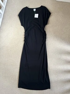 John Lewis Black Jersey Dress - Size 14 - Picture 1 of 3