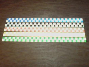 Reflective Stickers Chequered For Cars Bikes Motorbikes Helmets 5 off 200mm - Picture 1 of 6