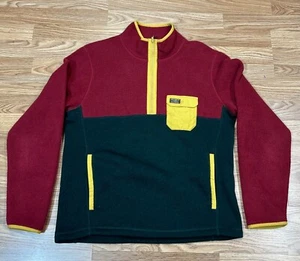 l.l.bean sweater fleece hybrid half zip pullover - mountain red dark hunter - Picture 1 of 4