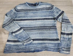 Vintage Ralph Lauren Women’s Knit Sweater Medium Super Comfy Knit Blue White - Picture 1 of 16