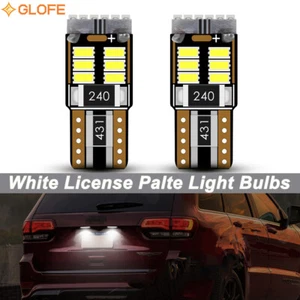 2X License Plate LEDs T10 192 194 White 6000K for 1999-2021 Jeep Grand Cherokee - Picture 1 of 9