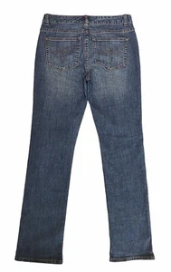 Chaps Jeans Madden Straight Leg Mid Rise Embroidered Blue Womens 30x30 Size 4 - Picture 1 of 7