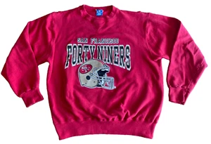 VTG San Francisco 49ers Spellout Sweatshirt size XL Made in USA Champion Tag Red - Picture 1 of 7