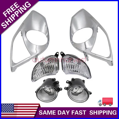 Bumper Fog Lamp Set W/ Turn Signal Lights + Bezels For 2013-2015 Toyota Avalon - Image 1 of 4