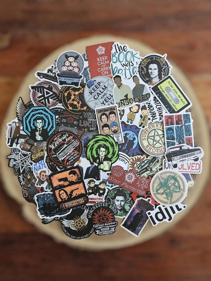 🍀 50 Supernatural Dean Sam Aufkleber Sticker für z.B. Laptop Handy Skateboard - Bild 1 von 1