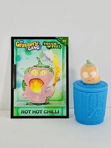 Grossery Gang Series 1 Rot Hot Chili Moldy Fuzzy Figure Trash Can Trading Card - Picture 1 of 11