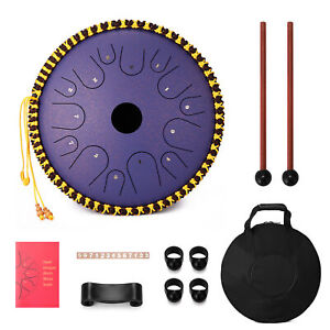 14" Steel Tongue Drum 14Notes 14 Inches Handpan Drum Percussion for Adult3 F7B9