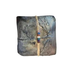 Kunstkeramik Quadrat Japanisch Raku Geist Rassel J Davis Shaker Libelle Perlen - Bild 1 von 8