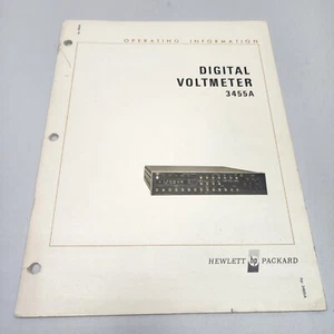 HP 3455A Digital Voltmeter Operating Information Manual July 1977 03455-90011 - Picture 1 of 5