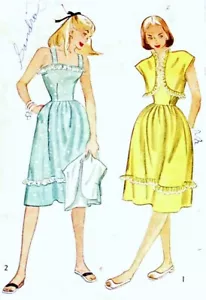 Simplicity 2020 Pattern Teen Sun Dress Bolero Vintage 1940's Summer Size 10 Cut - Picture 1 of 4