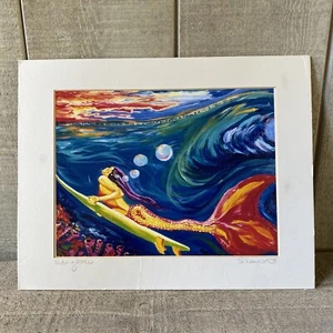 Impresión de sirena firmada por Shannon Mcintyre Pro Surfer “Escondite” 11” X 14” - Imagen 1 de 8