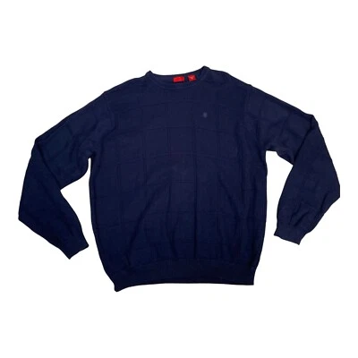 IZOD Maglione Vintage In Cotone XXL 2XL Mod Golf Maglione In Cotone Blu Navy - Image 1 of 4