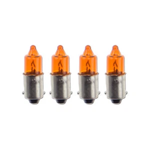 BA9S T4W 21W Amber Turn Signal Blinker Single Filament 4x Light Bulb Globe - Picture 1 of 3