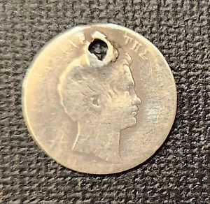 1830's Greece, King Ortho (Otto), 1/4 Drachmai, 0.900 Silver, VG, encased; charm - Picture 1 of 3
