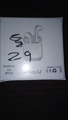 Auriculares estéreo inalámbricos simples InPods 12 V5.0 para Android/ios/BT5.0, amarillos 🟡 Foto 1 de 4