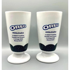1990 Set of 2 Ceramic Oreo Collectible Ice Cream Milkshake/Malt/Sundae Mugs - Picture 1 of 3