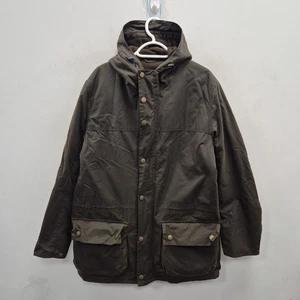 Barbour Winter Durham Wax Waterproof Fleece Lined Country Jacket Coat Size XL - Picture 1 of 9