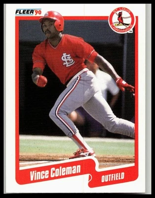 1990 Fleer #245 Vince Coleman St. Louis Cardinals - Image 1 of 2