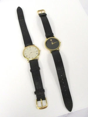 Par de relojes de cuarzo suizos que no funcionan - Movado 31 mm - Omega DeVille 32 mm Foto 1 de 4