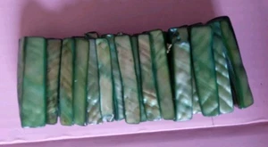 Vintage Handmade Moroccan Berber Tribal Shell Bracelet Green - Picture 1 of 2