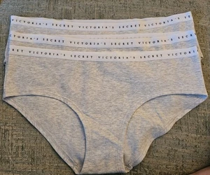Victoria Secret Hipster Panties Size Medium Gray 3 Pack NEW no package - Picture 1 of 7