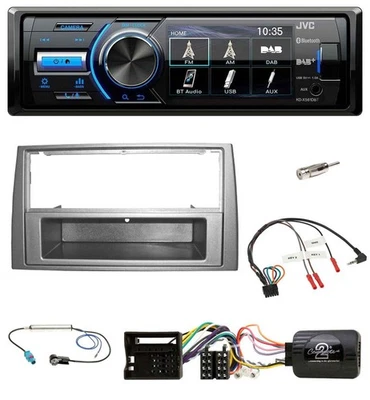 JVC Bluetooth Lenkrad USB DAB Autoradio für Peugeot 308 2007-09 silber - Bild 1 von 4