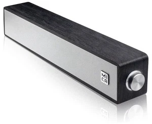 Kabelgebundene Computer-Soundbar aus Holz, AUX- und PC-Eingang (schwarz) - Bild 1 von 7