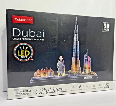 Dubai Buruj Al Arab 3D Puzzle CubicFun City Line LED lighting Model building UK - Image 1 of 4