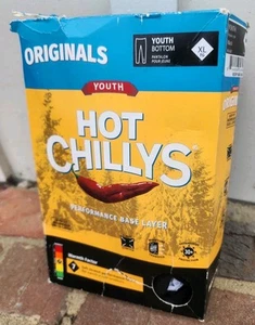 Hot Chillys Youth Originals Tight Black Bottoms, Performance Base Layer, XL, New - Picture 1 of 4