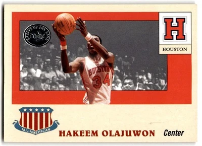 2001 Fleer Greats of the Game #1AA Hakeem Olajuwon All-American Collection - Image 1 of 2