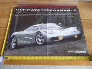 McLAREN F1 GORDON MURRAY KENWOOD AUDIO AUTOSPORT POSTER *A BIT TATTY* - Picture 1 of 7
