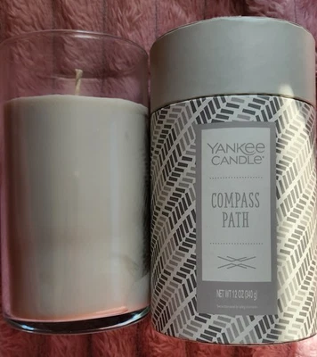 Yankee Candle COMPASS PATH (RARO) 12 OZ pilar de vidrio Foto 1 de 4