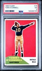 Fútbol Fleer 1960 PSA 5 #19 Tom O'Connell - Imagen 1 de 2