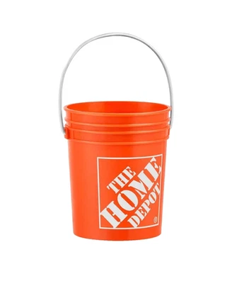 Adorno de Navidad: The Home Depot 0,5 Qt Mini Cubo Naranja (Nuevo con Etiqueta) Foto 1 de 3