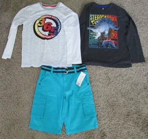 Boys Kids Size 10 and 10/12 Youth Medium Clothing Lot Tops Shorts - Picture 1 of 11