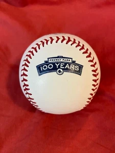 (1) BÉISBOL OFICIAL RAWLINGS BOSTON RED SOX FENWAY PARK 100 ANIVERSARIO RARO - Imagen 1 de 3