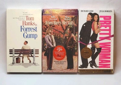 Forest Gump 1995 Factory Sealed VHS Pretty Woman Julia Roberts -  When Harry Met - Image 1 of 4