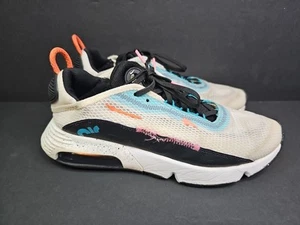 Nike Air Max 2090 size 7Y CJ4066-106 athletic casual comfort white blue orange - Picture 1 of 10