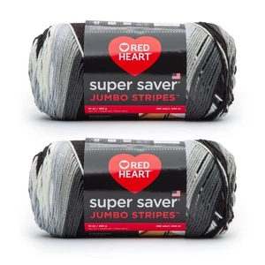 Red Heart Super Saver Jumbo Zeitung Streifen Garn - 2 Pack 10oz/283g Acryl - Bild 1 von 5