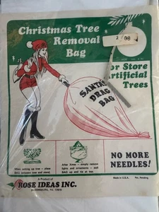Vintage Christmas Tree Removal Bag Vintage Holiday Advertising 90" x 144" PIN UP - Picture 1 of 3