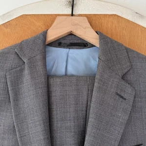 Charles Tyrwhitt Suit Mens 38S Gray 2 Button 100% Wool Pants 31x26 Classic Fit - Picture 1 of 21