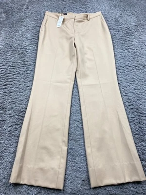 Brooks Brothers Pantalones Mujer 2 Dorado Marrón Lana Pierna Ancha Pantalones de Carrera Nuevos con Etiquetas Foto 1 de 4