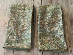 Pottery Barn BLYTHE PAISLEY Salbeigrün 100 % Baumwolle Euro Kissenbezüge Set 2 - Bild 1 von 12
