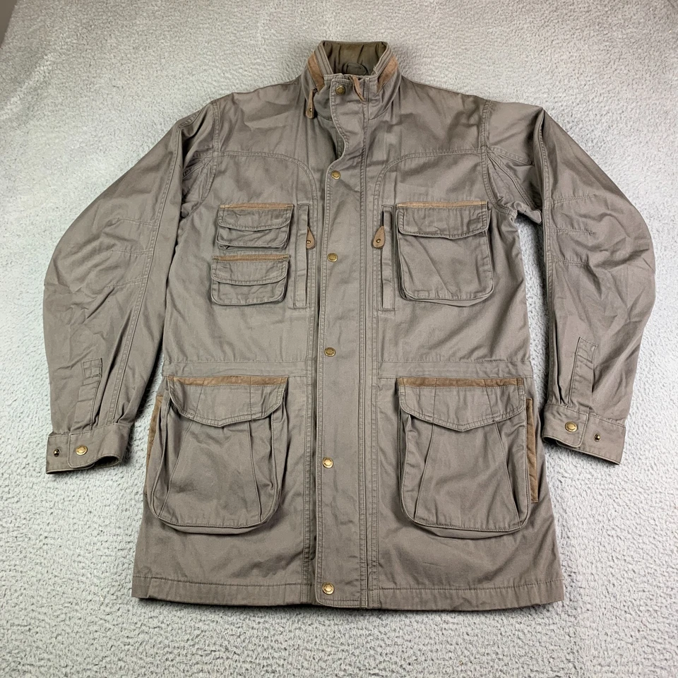 Cabelas Field Jacket Men's M Tall Army Safari Tan Shooting Chore Coat Hunting - Image 1 of 4
