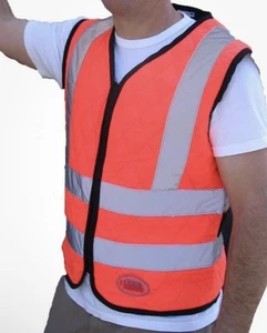 Chaleco de enfriamiento Cool Medics talla XL naranja de seguridad para contratistas con rayas reflectantes - Imagen 1 de 4