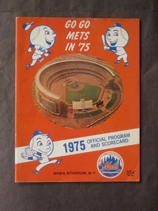1975 METS PROGRAM SCORECARD CLEAN  ORANGE COVER  SUPER RARE - Picture 1 of 5